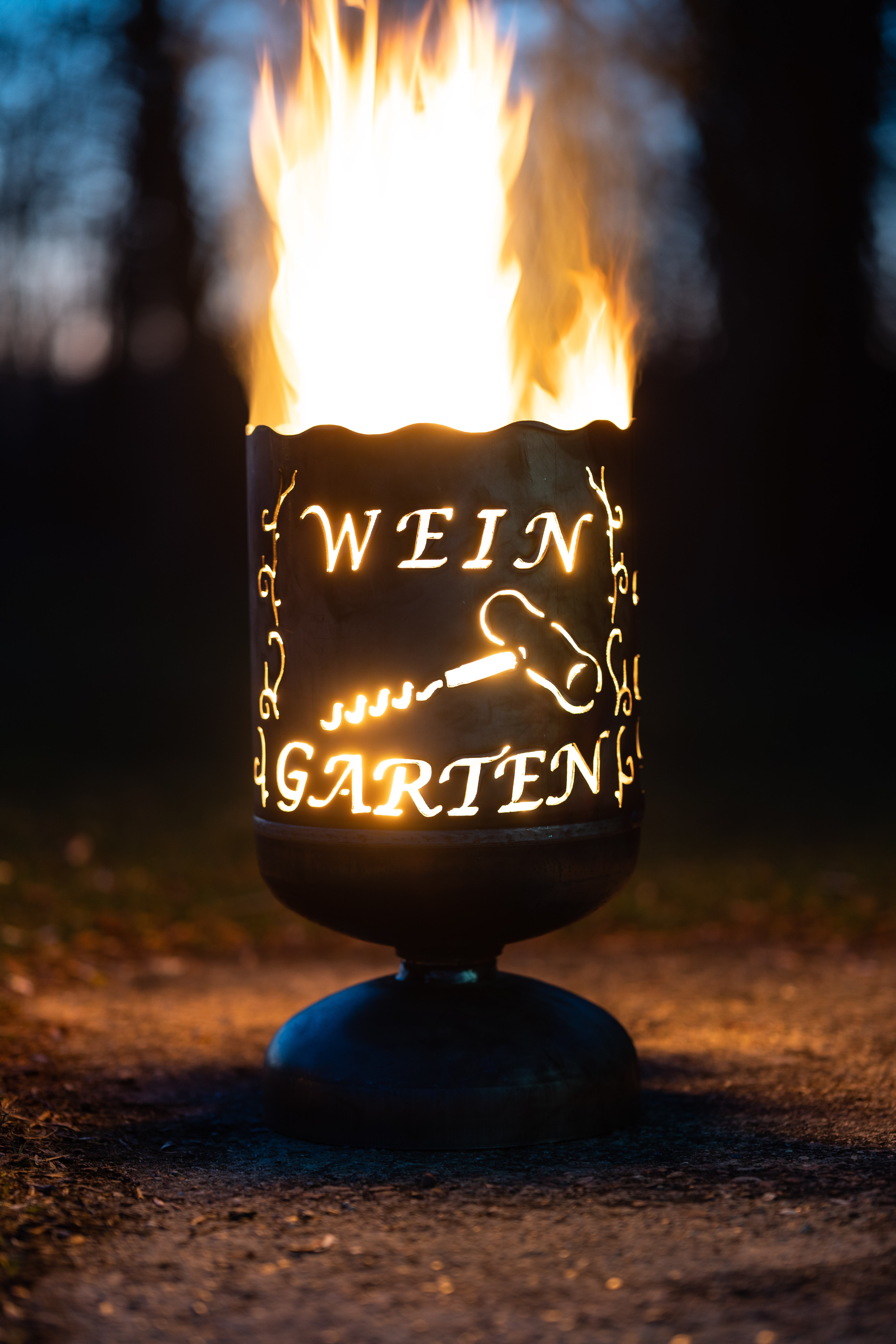 kl Feuerkorb Weingarten, hergestellt aus einer Gasflasche