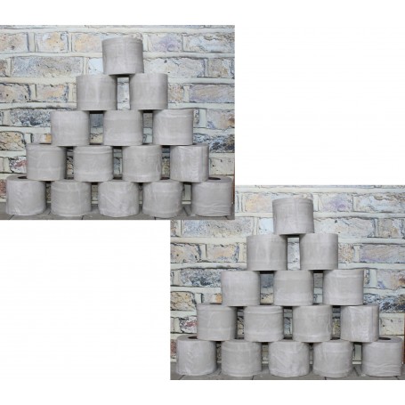 SPARPAKET 2x 15 Stück gewachste Toilettenpapierrolle Brenndauer 50-70min
