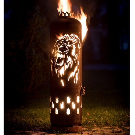 Feuerstelle Löwe brüllend
